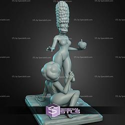 Marge Simpson And Maude Flanders 32mm 75mm STL Files