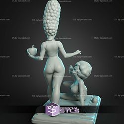 Marge Simpson And Maude Flanders 32mm 75mm STL Files