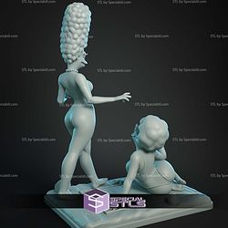 Marge Simpson And Maude Flanders 32mm 75mm STL Files