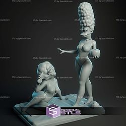 Marge Simpson And Maude Flanders 32mm 75mm STL Files