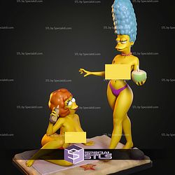 Marge Simpson And Maude Flanders ALT STL Files