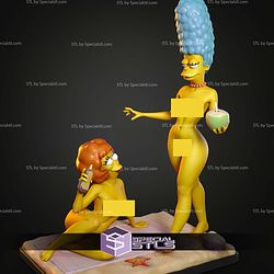 Marge Simpson And Maude Flanders ALT STL Files