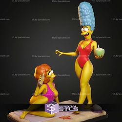 Marge Simpson And Maude Flanders STL Files