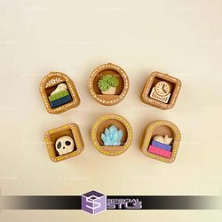 Mini Book Nook Clicker Keychain Fidget Toy Bundle STL Files