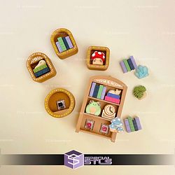 Mini Book Nook Clicker Keychain Fidget Toy Bundle STL Files