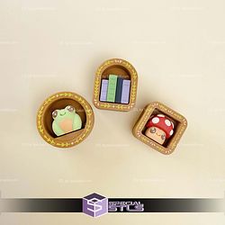 Mini Book Nook Clicker Keychain Fidget Toy Bundle STL Files