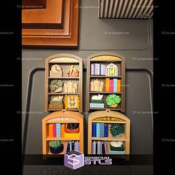 Mini Book Nook Clicker Keychain Fidget Toy Bundle STL Files