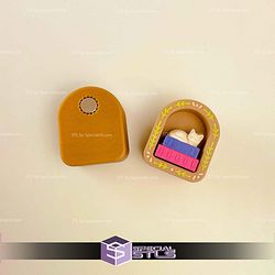 Mini Book Nook Clicker Keychain Fidget Toy Bundle STL Files
