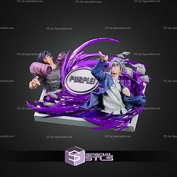 Purple Sorcerer Poster Gojo Toji 256mm Build Plate STL Files