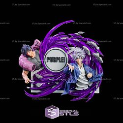 Purple Sorcerer Poster Gojo Toji 256mm Build Plate STL Files