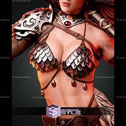 Red Sonja Skull Base 460mm STL Files
