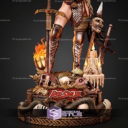 Red Sonja Skull Base 460mm STL Files