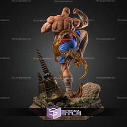 Sagat Kick Pose Buddha Base 423mm STL Files