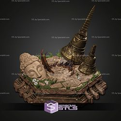 Sagat Kick Pose Buddha Base 423mm STL Files