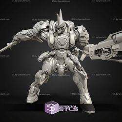 Samurai Mech Various Pose STL Miniatures