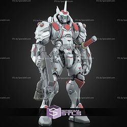 Samurai Mech Various Pose STL Miniatures