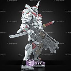 Samurai Mech Various Pose STL Miniatures