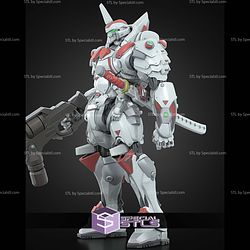 Samurai Mech Various Pose STL Miniatures