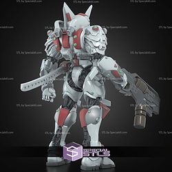 Samurai Mech Various Pose STL Miniatures
