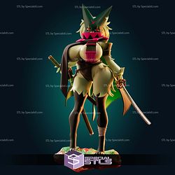 Samurai Meowscarada Pokemon STL Files