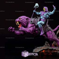 Skeletor On Panther Battle STL Files