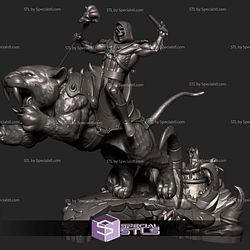Skeletor On Panther Battle STL Files