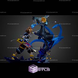 Sora Vs Roxas Kingdom Hearts II 264mm STL Files