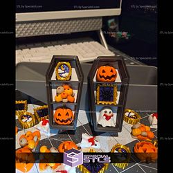 Spooky Coffin Shelf Multi Clicker Keychain Fidget Toy Bundle STL Files