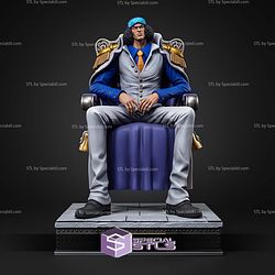 Aokiji On Throne One Piece STL Files