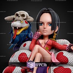Boa Hancock On Snake Chibi STL Files