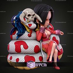 Boa Hancock On Snake Chibi STL Files