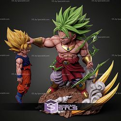 Chibi Broly Vs Goku Iconic Diorama STL Files