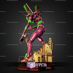 Eva 01 Neon Genesis Evangelion City Base 570mm STL Files