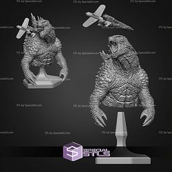 Godzilla Atomic Breath Bust 146mm STL Files