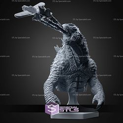 Godzilla Atomic Breath Bust 146mm STL Files