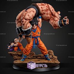 Goku Take Down Nappa Diorama STL Files