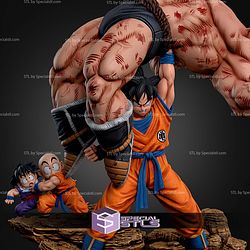 Goku Take Down Nappa Diorama STL Files