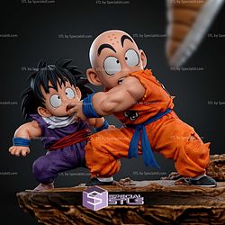Goku Take Down Nappa Diorama STL Files