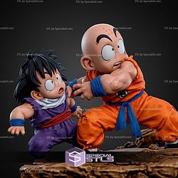 Goku Take Down Nappa Diorama STL Files