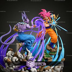 Goku Vs Bill Dragonball Battle 460mm STL Files