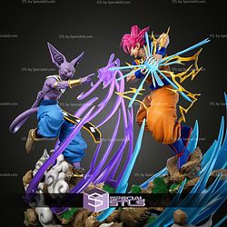 Goku Vs Bill Dragonball Battle 460mm STL Files