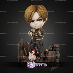 Leon Resident Evil Chibi 135mm STL Files