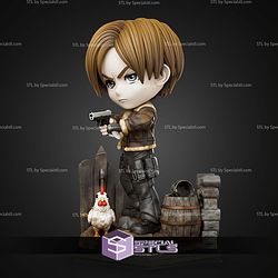 Leon Resident Evil Chibi 135mm STL Files