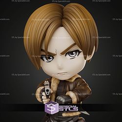 Leon Resident Evil Chibi 135mm STL Files