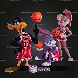 Looney Tunes X Chicago Bulls Trio Daffy No AMS STL Files