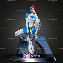 Mystique Siting On Base STL Files