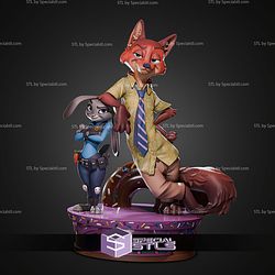 Nick Wilde And Judy Hopps 280mm STL Files