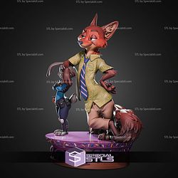 Nick Wilde And Judy Hopps 280mm STL Files