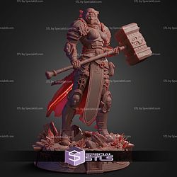 Paladin Girl STL Miniatures