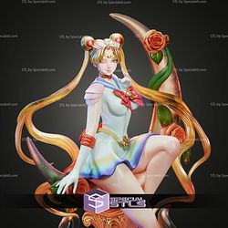 Sailor Moon on Crescent Moon STL Files
